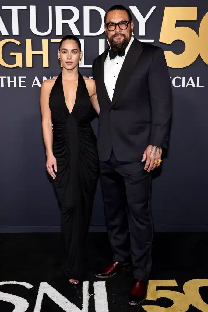 Adria Arjona and Jason Momoa in 2025.
NBC/Jamie McCarthy/NBC via Getty