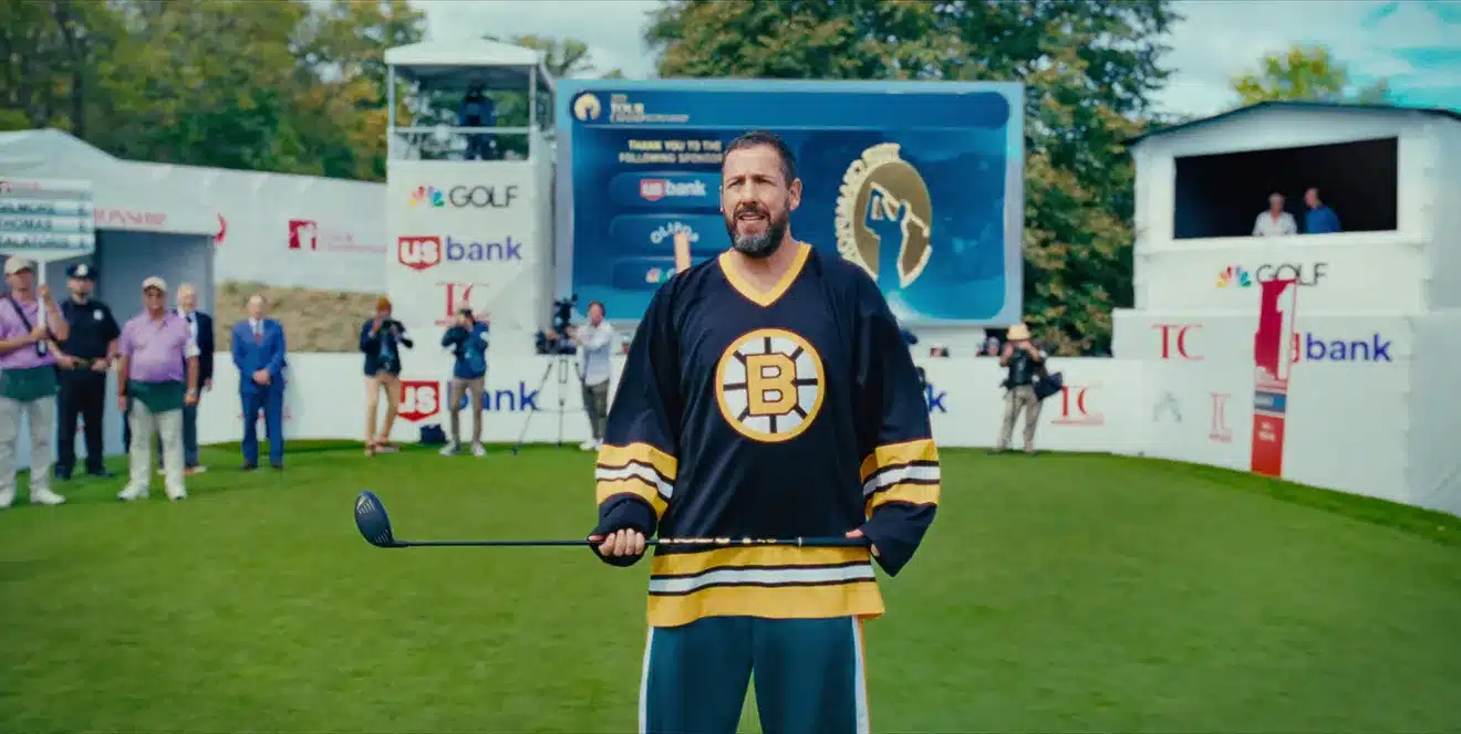 Adam sandler reprises his title role in the comedy sequal "Happy Gilmore 2".