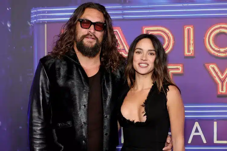 Jason Momoa and Adria Arjona at Radio City Music Hall on Friday, February 14, 2025.
Credit : Arturo Holmes/Peacock via Getty