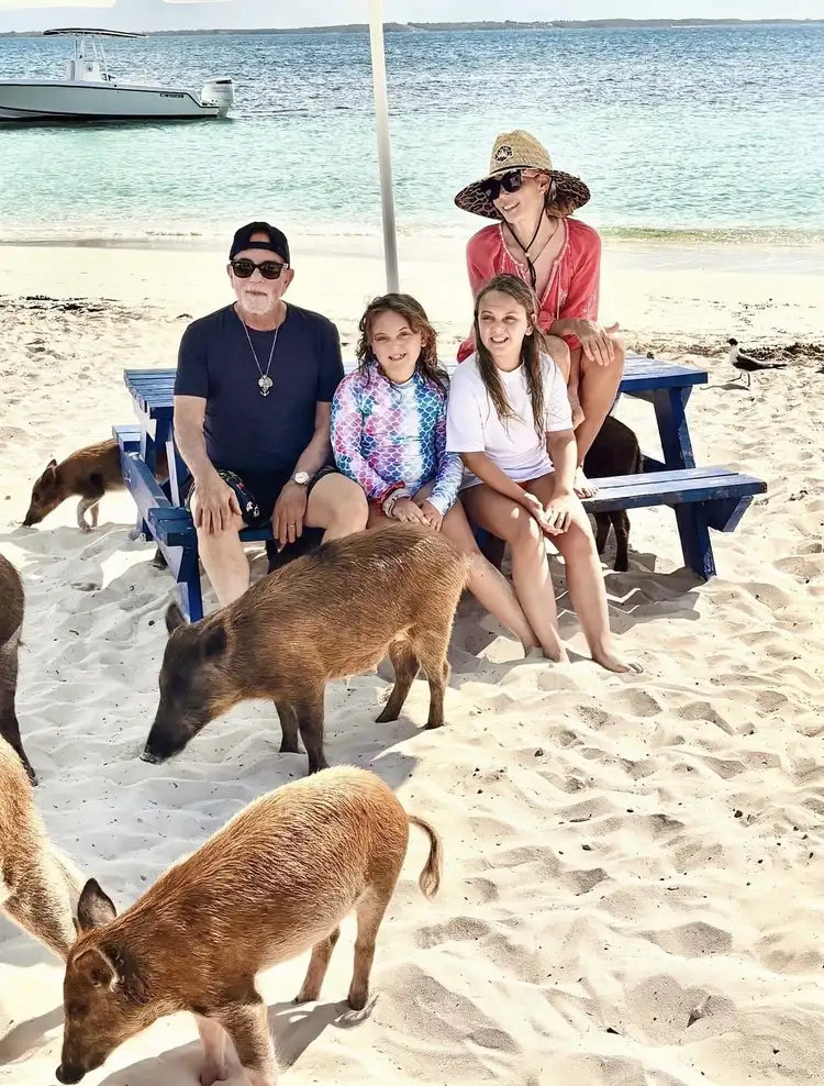 Billy Joel, his daughters Della and Remy, and his wife Alexis Roderick.
