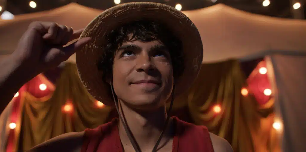 Iñaki Godoy as Monkey D. Luffy in season 2 of One Piece. Cr. Courtesy of Netflix © 2025