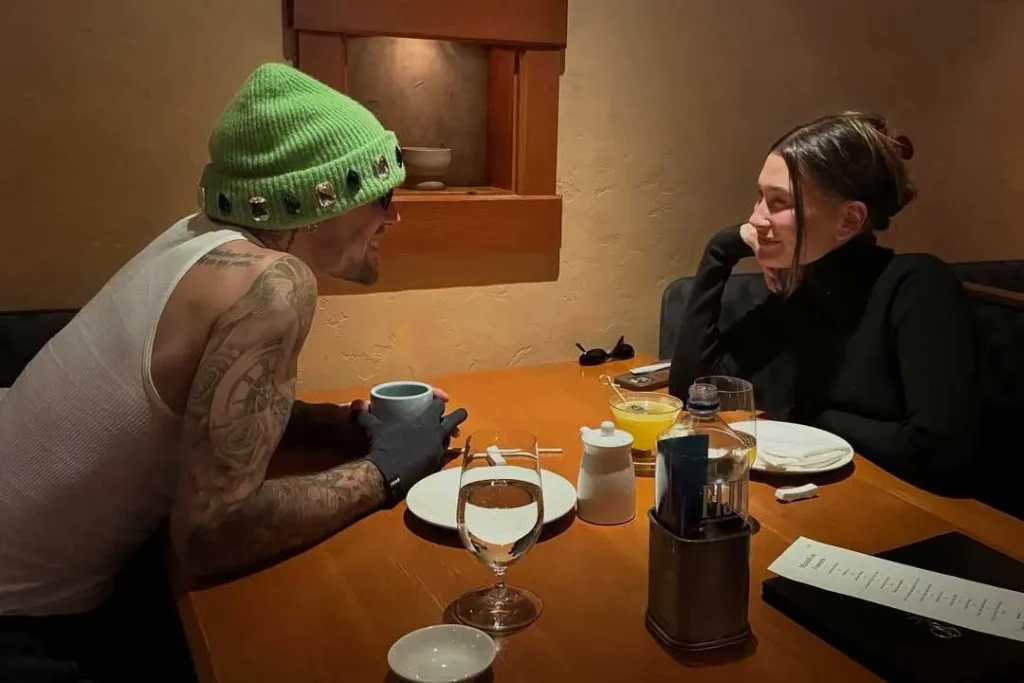 Justin and Hailey Bieber on a date night (via Justin Bieber on Instagram).