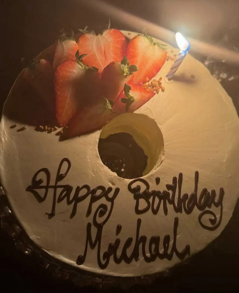 Lady Gaga wishes fiancé Michael Polansky a happy birthday.