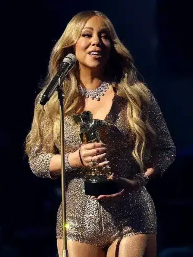 Mariah Carey Shines in Gold at 2025 VMAs — Her First VMA Win.