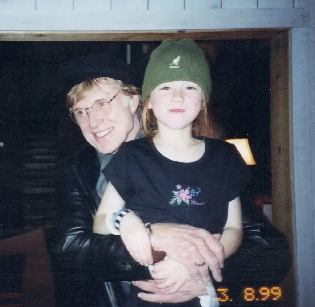 Robert Redford with granddaughter Lena Hart Redford.
