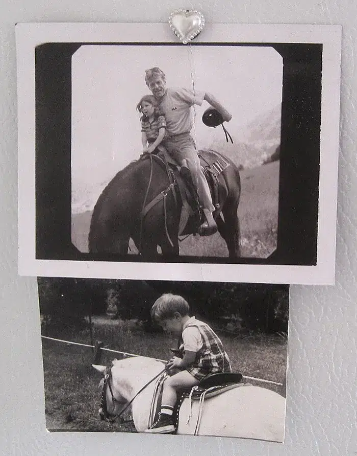 Robert Redford and son James Redford.